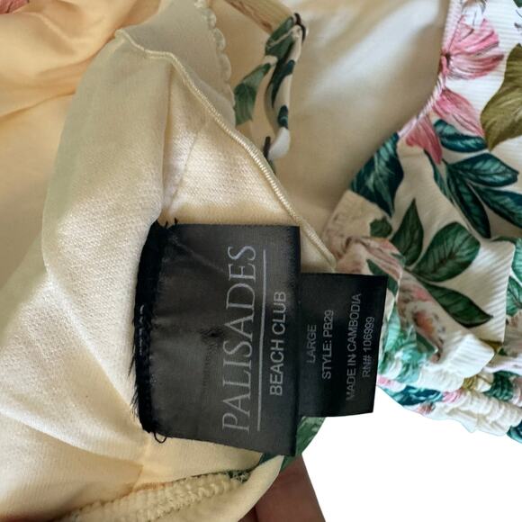 Palisades Beach Club One Piece Swimsuit Floral Tropical Womens size Large - Picture 2 of 4